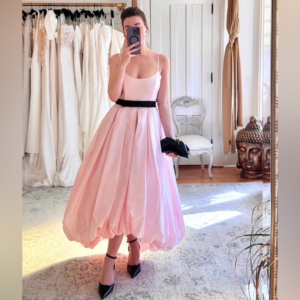 Anthropologie Hutch Light Pink Balloon Gown Dress